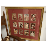 NICELY FRAMED/MATTED 12 DOLL VICTORIAN PICTURE COLLAGE 31" SQUARE
