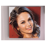 SIGNED VANNA WHITE CANVAS 14X14