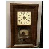 ANTIQUE NEW HAVEN MANTLE CLOCK 26" TALL X 15" WIDE X 4" DEEP