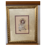 BEAUTIFUL JAN HAGARA NEEDLEPOINT "EMILY" FRAMED/MATTED 13X16