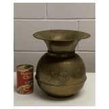 BRASS CIGARS SPITTOON 10" TALL X 9" ROUND