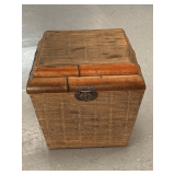 VINTAGE BAMBOO TRUNK 16" SQUARE X 16" TALL