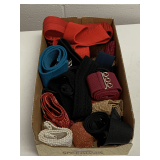 BOX FULL OF VINTAGE STRETCH LADIES BELTS