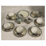 16 PIECES OF VINTAGE JAPANESE TEA SET LUSTERWARE
