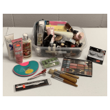 CRATE FULL OF MOSTLY NEW MAKEUP & LOTIONS