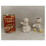 PAIR OF MID CENTURY VANTELLINGEN DUTCH COUPLE SHAKERS 3 7/8" TALL