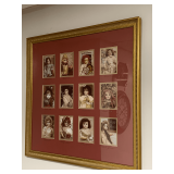 NICELY FRAMED/MATTED 12 DOLL VICTORIAN PICTURE COLLAGE 31" SQUARE