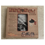 NEW MARSH ALLEN BBQ BOX INCLUDES 14" CHARCOAL GRILL, 3 PIECE TOOL SET & ROYAL OAK CHARCOAL IN BOX