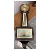 ANTIQUE NEW HAVEN 8 DAY BANJO CLOCK (MISSING FACE) 29" LONG X 10" WIDE