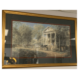 LARGE NICELY FRAMED/DOUBLE MATTED VINTAGE PRINT "THE WEDDING" BY EDWARD LAMSON HENRY 40X30