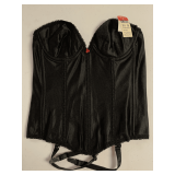 VINTAGE CARNIVAL 36A BLACK BONED CORSET (W/ TAGS)
