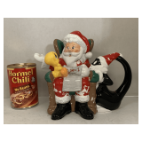 WARNER BROS VINTAGE TWEETY & SANTA & SYLVESTER TEA POT