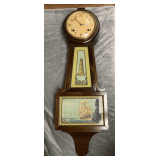 ANTIQUE NEW HAVEN 8 DAY BANJO CLOCK 32" LONG X 10" WIDE