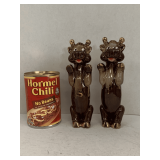 PAIR OF VINTAGE COW SHAKERS 7 1/2" TALL