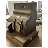 ANTIQUE VERY HEAVY CASH REGISTER 22 3/4" TALL X 15 1/2" DEEP X 18 1/4" WIDE