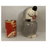 VINTAGE USA ALPO "DAN THE DOG" CERAMIC COOKIE JAR 8 1/2" TALL X 4 1/4" WIDE