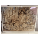 "YORHOM DOLL" LARGE UNFRAMED SIGNED PRINT BY MARY HULGAN 28X22