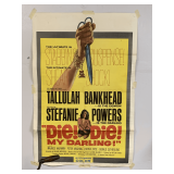 1965 COLUMBIA PICTURES MOVIE POSTER "DIE DIE" MY DARLING 27X39