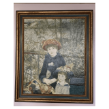 "TWO SISTERS" CANVAS PRINT FRAMED BY PIERRE AUGUSTE RENOIR 27X32