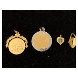 4 PENDANTS TO INCLUDE MAYAN CALENDAR