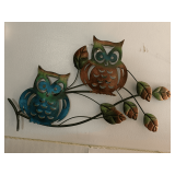 VINTAGE METAL OWL WALL ART 21" LONG X 12" WIDE