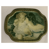 VINTAGE ELITE TRAY MADE IN ENGLAND "CALMADY CHILDREN" 16X13