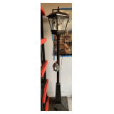 TALL HEAVY DUTY ELECTRIC MOLDED PLASTIC LAMP POST SNOW GLOBE 70" TALL - BASE 16" X 16"