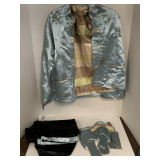 LADIES VINTAGE KIMONO STYLE SET (JACKET, PANTS, SHOES, BAG) SIZE XS/S
