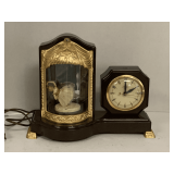 VINTAGE RARE UNITED ELECTRIC DANCING BALLERINA MUSICAL CLOCK 13" LONG X 5" WIDE X 10" TALL