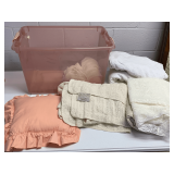 CRATE FULL OF ASSORTED LINENS (CRATE INCLUDED)