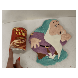 VINTAGE DISNEY "SLEEPY" CERAMIC TRIVET BY TREASURE CRAFT 10" LONG X 8" WIDE