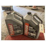 2 1.25 GALLON JUGS OF FRAM SAE 5W-30 FULL SYNTHETIC MOTOR OIL