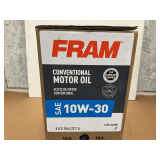 6 GALLONS OF FRAM SAE 10W-30 CONVENTIONAL MOTOR OIL