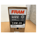 6 GALLONS OF FRAM SAE 0W-20 FULL SYNTHETIC MOTOR OIL