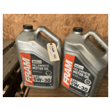 2 1.25 GALLON JUGS OF FRAM SAE 5W-30 FULL SYNTHETIC MOTOR OIL