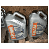 2 1.25 GALLON JUGS OF FRAM SAE 5W-30 FULL SYNTHETIC MOTOR OIL