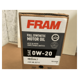 6 GALLONS OF FRAM SAE 0W-20 FULL SYNTHETIC MOTOR OIL