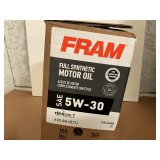 6 GALLONS OF FRAM SAE 5W-30 FULL SYNTHETIC MOTOR OIL