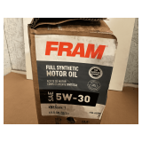 6 GALLONS OF FRAM SAE 5W-30 FULL SYNTHETIC MOTOR OIL