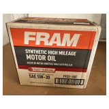 1 CASE/3 1.25 GALLON JUGS OF FRAM SAE5W-30 SYNTHETIC HIGH MILEAGE MOTOR OIL
