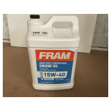 2.5 GALLONS OF FRAM SAE 15W-40 HEAVY DUTY CONVENTIONAL MOTOR OIL