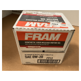 6 QUARTS OF FRAM 0W-20 SYNTHETIC HIGH MILEAGE MOTOR OIL