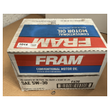 1 CASE-12 QUARTS OF FRAM SAE 5W-30 CONVENTIONAL MOTOR OIL