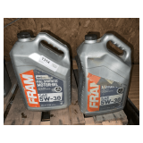 2 1.25 GALLON JUGS OF FRAM SAE 5W-30 FULL SYNTHETIC MOTOR OIL