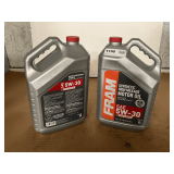 2 1.25 GALLON/5 QUART JUGS OF FRAM SAE 5W-30 SYNTHETIC HIGH MILEAGE MOTOR OIL