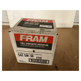1 CASE/6QUARTS OF FRAM SAE 5W-30 FULL SYNTHETIC MOTOR OIL