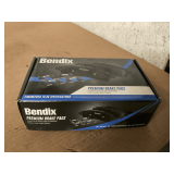 BENDIX REAR BRAKE PAD SET PART # SBC1037, FITS MULTIPLE CHRYSLER DODGE, JEEP AND MITSUBISHI VEHICLES FROM 2007 THROUGH 2017 INCLUDING JEEP PATRIOT, DODGE AVENGER, CALIBER, CHRYSLER 200, SEBRING AND MI