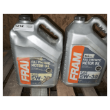 2 1.25 GALLON JUGS OF FRAM SAE 5W-30 FULL SYNTHETIC MOTOR OIL