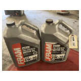 2 1.25 GALLON JUGS OF FRAM SAE 5W-30 FULL SYNTHETIC MOTOR OIL