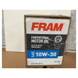 6 GALLONS OF FRAM SAE 10W-30 CONVENTIONAL MOTOR OIL